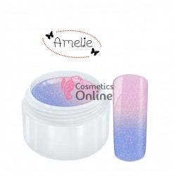 Gel UV Amelie cameleon violet- roz violet cu sclipici 5ml + 1 Cutie cu paiete Holografice Cadou